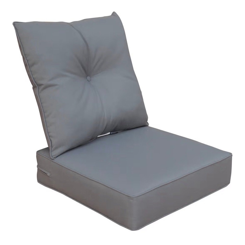 Set of 2 Indoor Outdoor Deep Seat Chair Cushion, Fade Resistant, 24 inches
